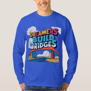 Dromers Bouwen Bruggen: Levendig Verbindingsontwer T-shirt