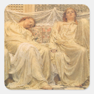 Dromers door Albert Joseph Moore, Victoriaanse kun Vierkante Sticker