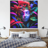 Drömlik Natur och Mystik – Surrealistisk Konst  Canvas Afdruk (Insitu (Slaapkamer))