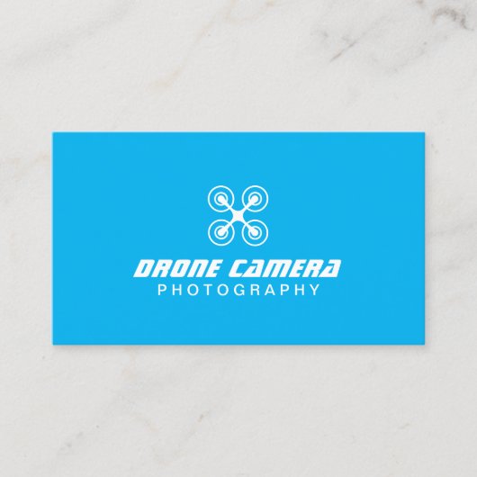 Drone Aerial Video & Photography Modern Blue Visitekaartje (Voorkant)