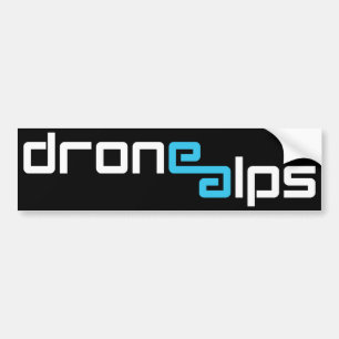 Drone Alps Logo (wit en blauw) Bumpersticker
