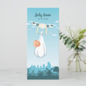 Drone Baby Faire-part de naissance (Debout devant)