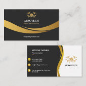 Drone Carte de visite Gold Black (Devant / Derrière)