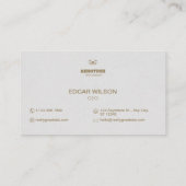 Drone Cartes de visite Élégant Brown Silver (Dos)