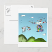 Drone Cartoon 9482 Briefkaart (Voorkant / Achterkant)