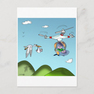Drone Cartoon 9482 Briefkaart