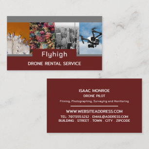 Drone Collage Banner, Drone Pilot Visitekaartje