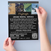 Drone Collage Banner, Drone Rental Company Flyer (Hand)