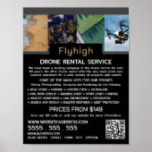Drone Collage Banner, Drone Rental Company Poster (Voorkant)