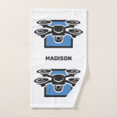 Drone de nom personnalisé (Serviette à main)