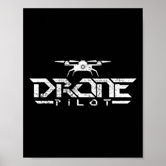 drone gift quadcopter poster (Voorkant)