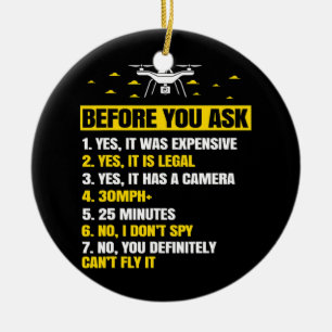 Drone Gifts voor Men Boy met kopter FPV-vrouwen Keramisch Ornament