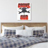 Drone God-logo Canvas Afdruk (Insitu (Slaapkamer))