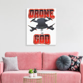 Drone God-logo Canvas Afdruk (Insitu (Woonkamer))