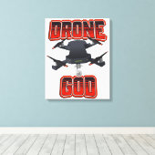 Drone God-logo Canvas Afdruk (Insitu (Houten vloer))