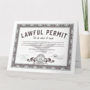 Drone Hunting Permit-kaart Kaart