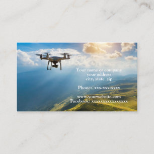 Drone in de lucht visitekaartje