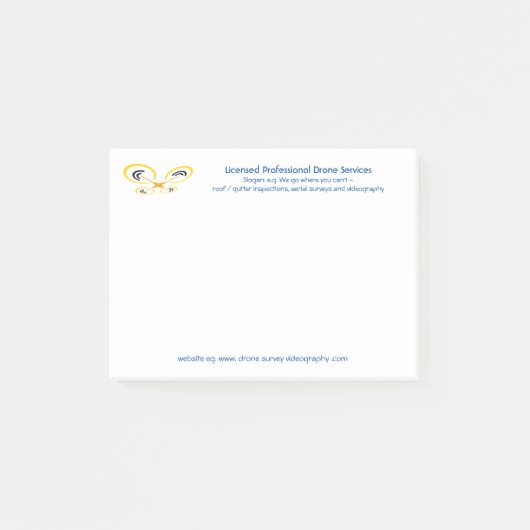 Drone Inspection, Survey and Video Service Post-it® Notes (Voorkant)