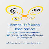 Drone Inspection, Survey and Video Service Raamsticker (Vel)