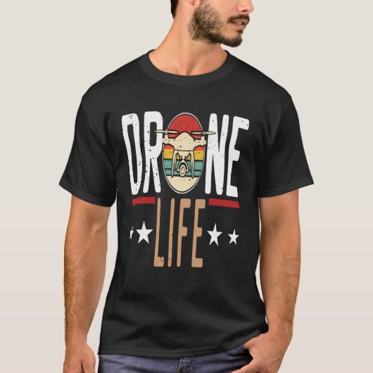 Drone Life RC Quad Copter Humorous Quote T-shirt (Voorkant)