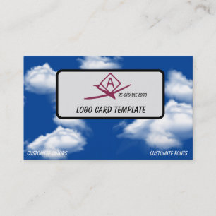 Drone Luchtvaartkaart Pilot Clouds Visitekaartje