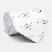 Drone on white stropdas (Opgerold)