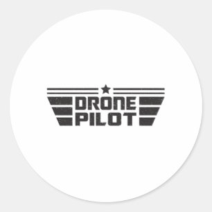 Drone Pilot Camera Quadcopter FPV Grappig cadeau i Ronde Sticker