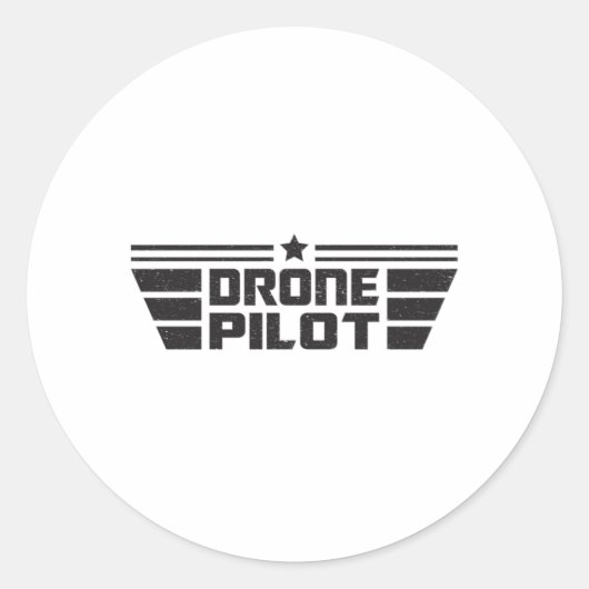 Drone Pilot Camera Quadcopter FPV Grappig cadeau i Ronde Sticker (Voorkant)