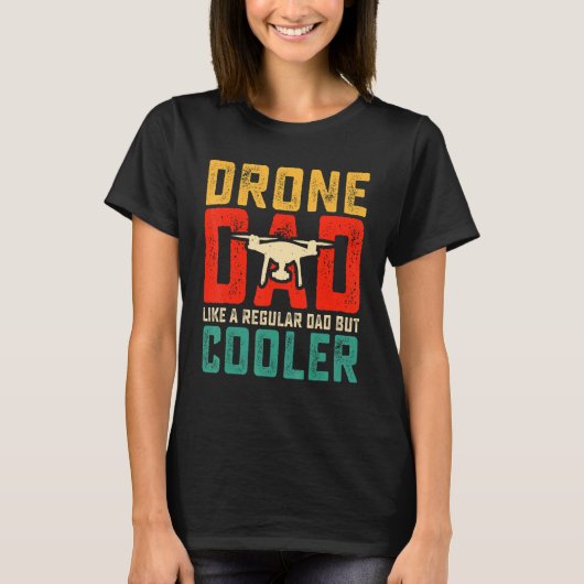 Drone Pilot Dad FPV Drone Camera Video Player Quad T-shirt (Voorkant)