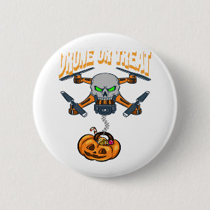 Drone Pilot Halloween Kostuum Trick or treat Gift Ronde Button 5,7 Cm