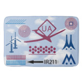 Drone Pilot luchtvaartsymbolen Badmat (Voorkant)