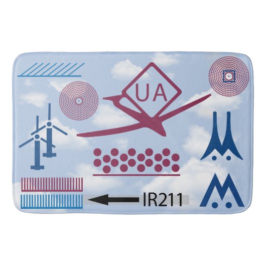 Drone Pilot luchtvaartsymbolen Badmat (Voorkant)