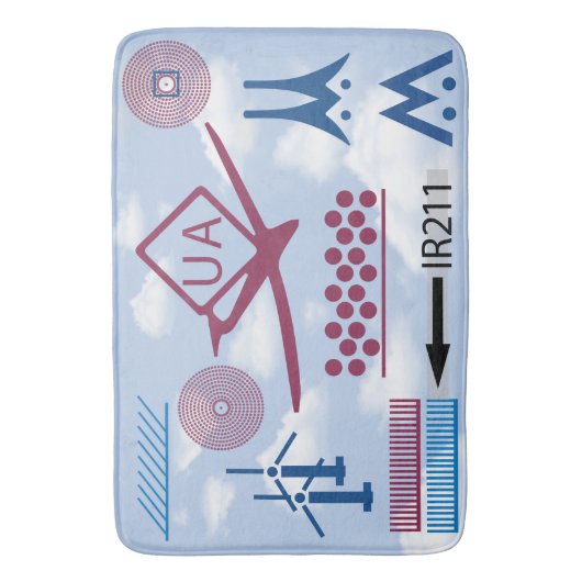 Drone Pilot luchtvaartsymbolen Badmat (Voorkant Verticaal)