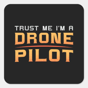 Drone Pilot Quadcopter Camera FPV Drones Gift Vierkante Sticker