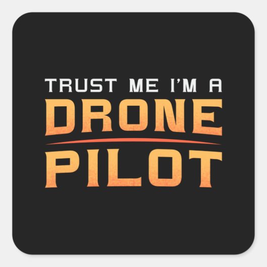 Drone Pilot Quadcopter Camera FPV Drones Gift Vierkante Sticker (Voorkant)