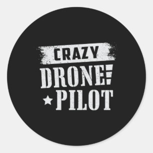 Drone Pilot Quadcopter Drones FPV Camera Gift Ronde Sticker