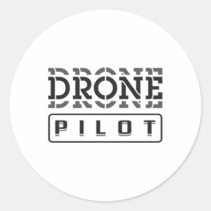 Drone Pilot Quadcopter FPV Drones Grappig cadeau i Ronde Sticker