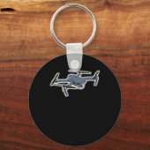 Drone Pilot Quadcopter Pilot Flying Drones Sleutelhanger (Voorkant)