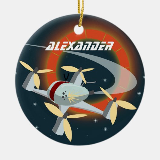 Drone Racing Keramisch Ornament (Voorkant)