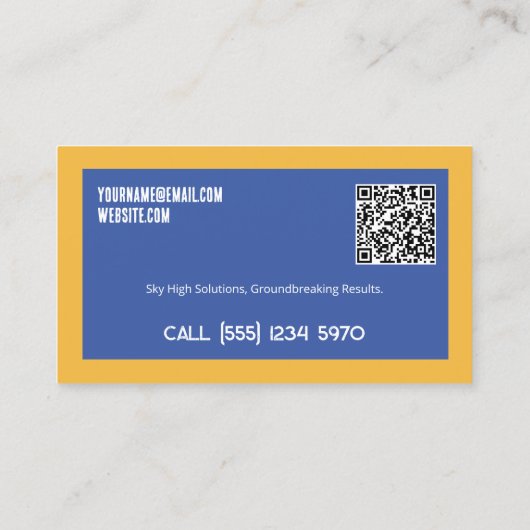 Drone Service Aangepaste QR Visitekaartje (Achterkant)