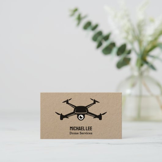 Drone Services Aangepaste QR Visitekaartje (Staand voorkant)