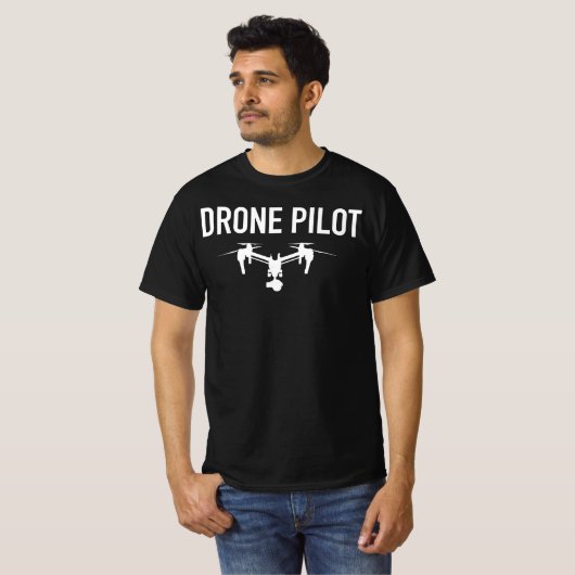 Drone UAV UAS FAA Quadcopter Pilot Part 107 T-shirt (Voorkant volledig)