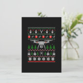 Drone Ugly KerstSweater Shirt Funny Quadcopte Kaart (Staand voorkant)