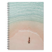 Drone Uitzicht, Pink Beach Vakantie. Notitieboek (Voorkant)