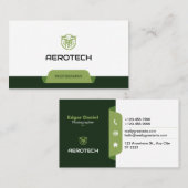 Drone Visitekaartjes Groen Wit Modern (Voorkant / Achterkant)