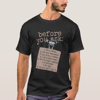 Drone voor papa vriend piloot vliegen t-shirt