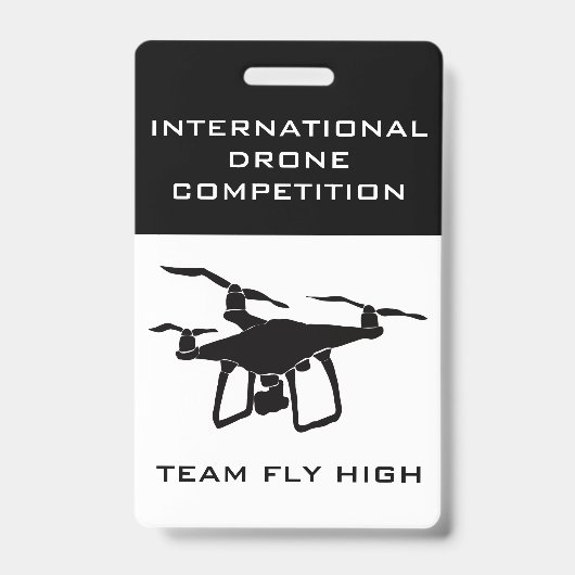 Dronecompetitie naam badge (Voorzijde)
