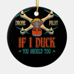 dronepiloot als ik u zou moeten dokken RC QU Keramisch Ornament