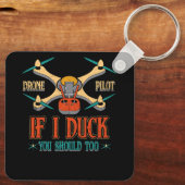  dronepiloot als ik u zou moeten dokken RC QU Sleutelhanger (Achterkant)