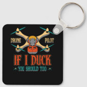  dronepiloot als ik u zou moeten dokken RC QU Sleutelhanger (Achterkant)